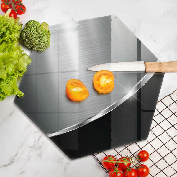 Skleněná krájecí deska Abstrakce s kovem