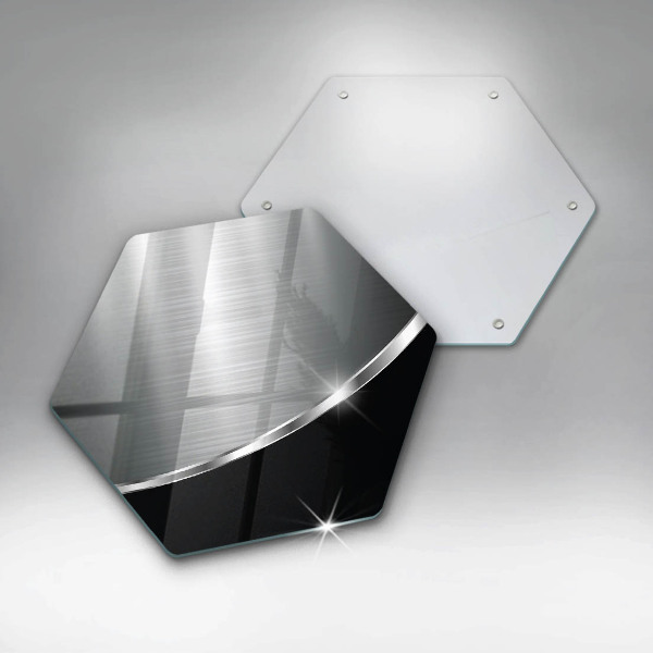 Skleněná krájecí deska Abstrakce s kovem