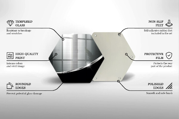 Skleněná krájecí deska Abstrakce s kovem