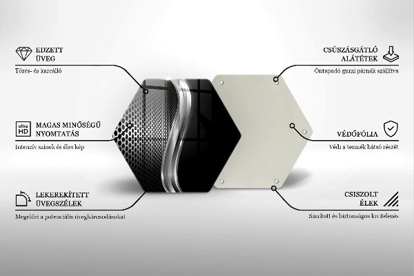Skleněná deska do kuchyně Kovová konstrukce
