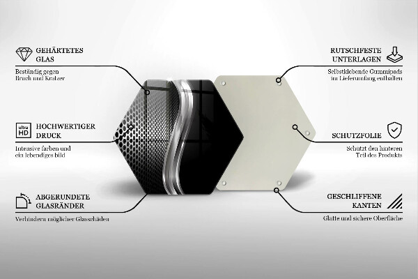 Skleněná deska do kuchyně Kovová konstrukce