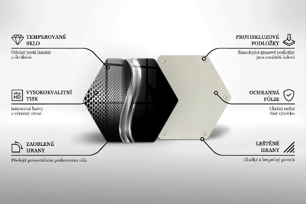 Skleněná deska do kuchyně Kovová konstrukce