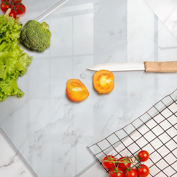 Skleněná krájecí deska průhledná 2x 40x52 cm
