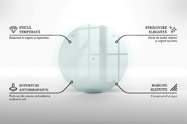 Skleněná krájecí deska průhledná 30 cm