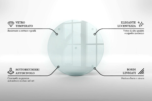 Skleněná krájecí deska průhledná 30 cm