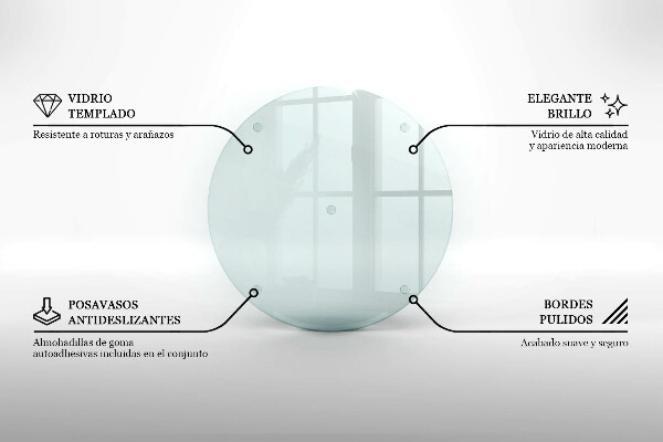 Skleněná krájecí deska průhledná 30 cm