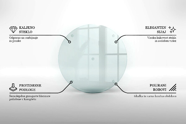 Skleněná krájecí deska průhledná 40 cm