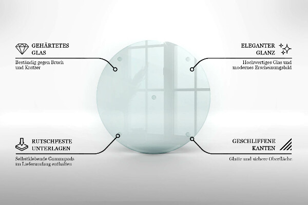 Skleněná krájecí deska průhledná 40 cm