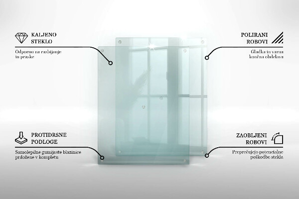 Skleněná krájecí deska průhledná 52x40 cm