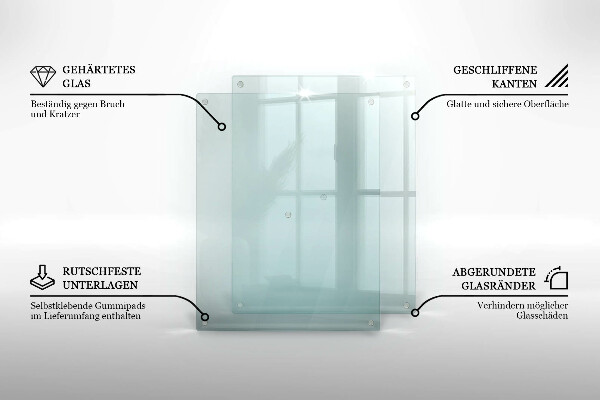 Skleněná krájecí deska průhledná 52x40 cm