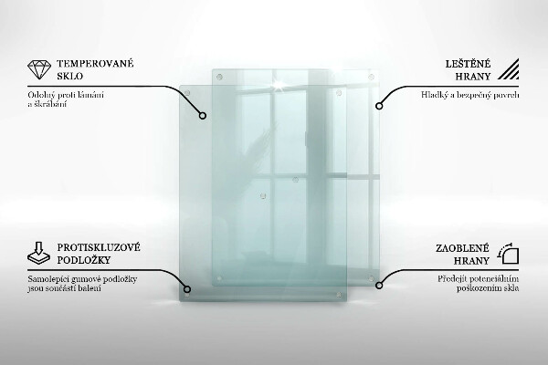 Skleněná krájecí deska průhledná 52x40 cm