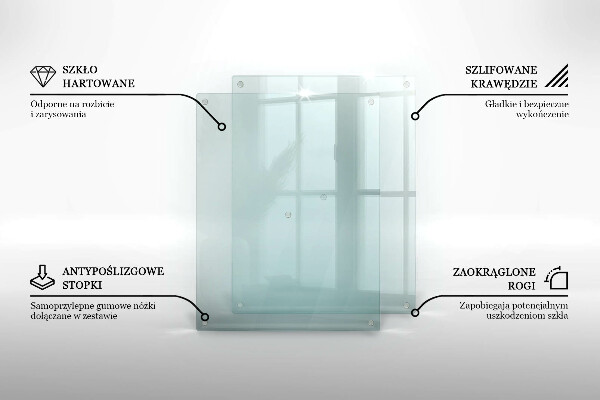 Skleněná krájecí deska průhledná 52x40 cm