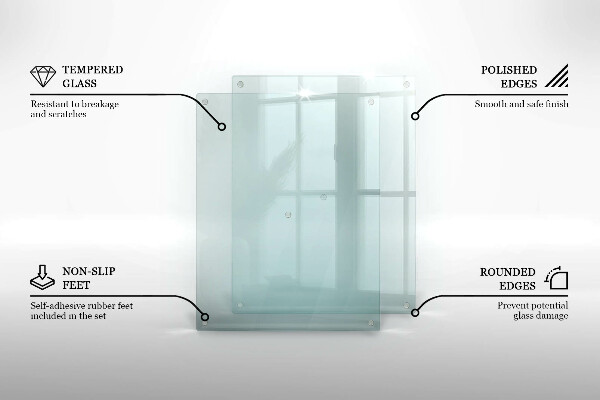 Skleněná krájecí deska průhledná 52x40 cm