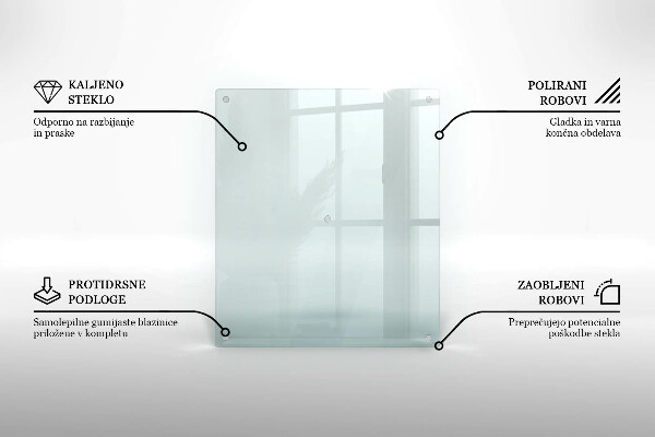 Skleněné krájecí prkénko průhledné 60x52 cm