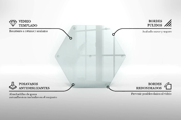 Skleněná deska průhledná do kuchyně 40 cm
