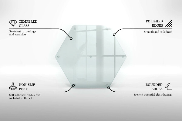 Skleněná deska průhledná do kuchyně 40 cm