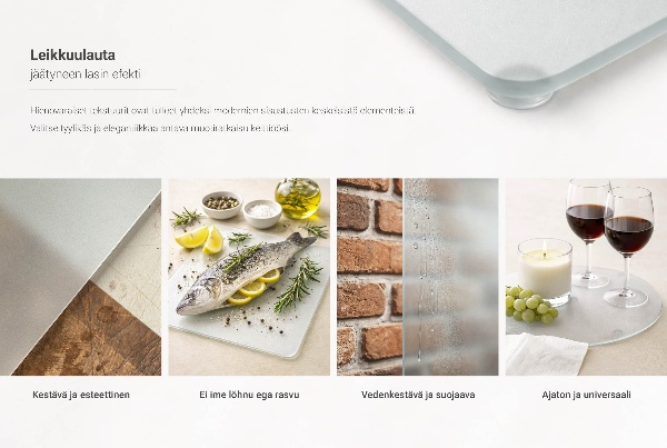 Kulaté skleněné krájecí prkénko o průměru 40 cm