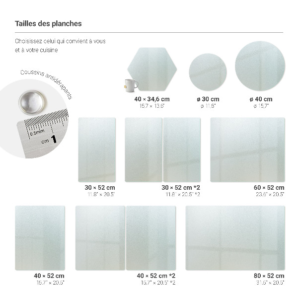 Kulaté skleněné krájecí prkénko o průměru 40 cm