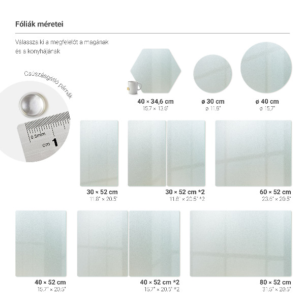 Kulaté skleněné krájecí prkénko o průměru 40 cm