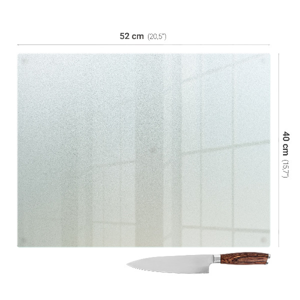 Skleněná deska do kuchyně obdélníková o rozměru 52 × 40 cm