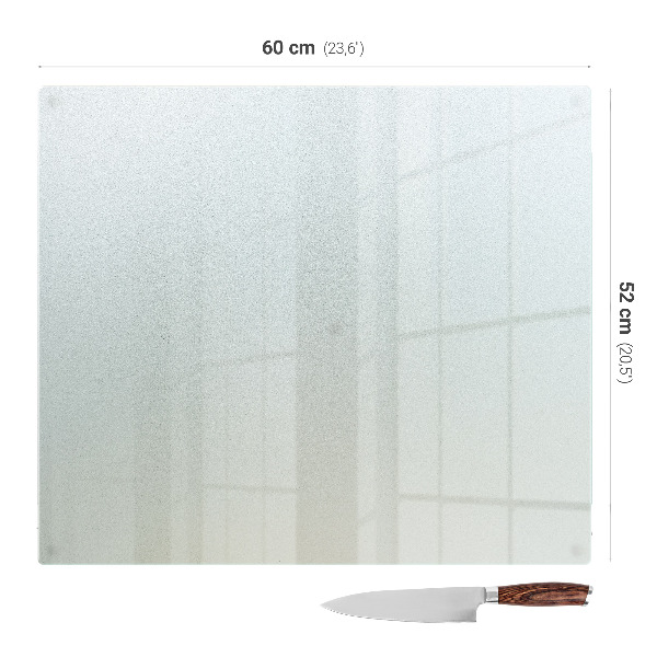 Skleněná deska do kuchyně o rozměru 60 × 52 cm