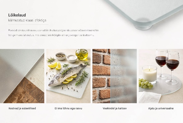 Skleněná krájecí deska ve tvaru šestiúhelníku s průměrem 40 cm