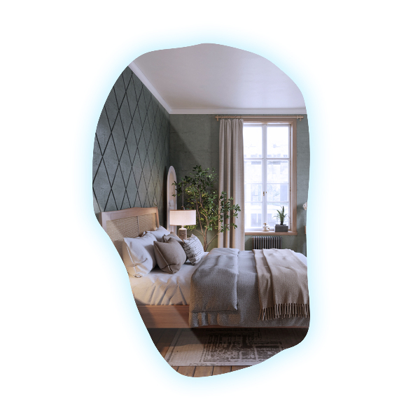 Nepravidelné zrcadlo s led osvětlením unikátní 100x65 cm