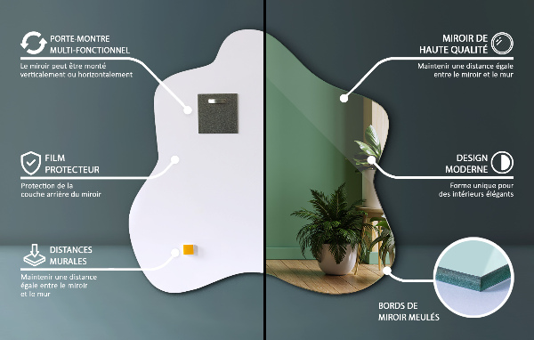 Zrcadlo skvrna atypické 48x48 cm