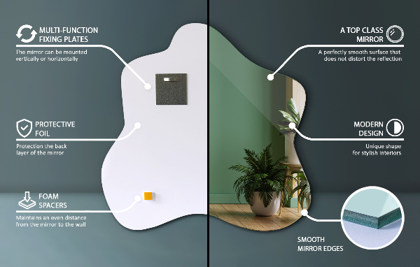 Zrcadlo skvrna atypické 68x67 cm