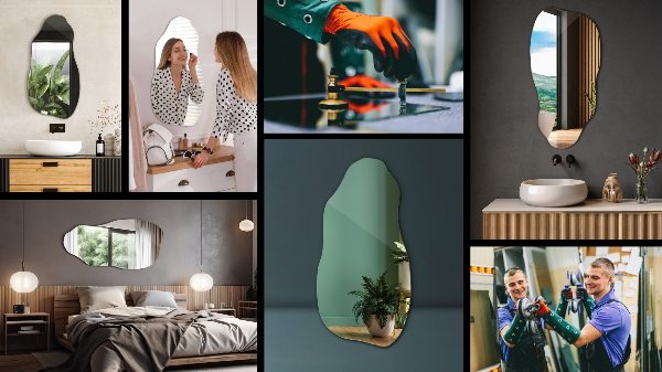 Atypické zrcadlo stylový doplněk bez rámu 45x90