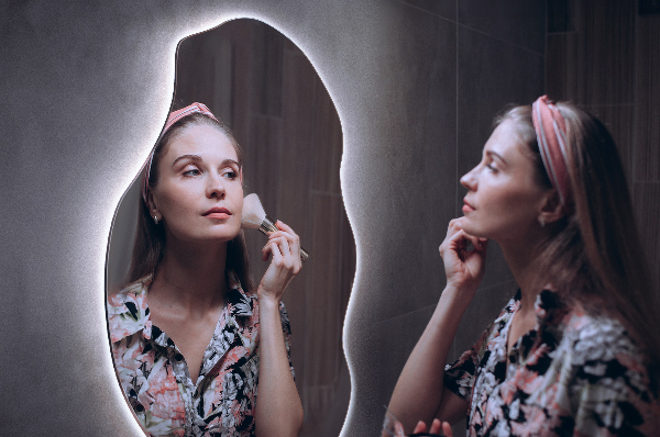 Organické zrcadlo s led elegantní 40x80 cm