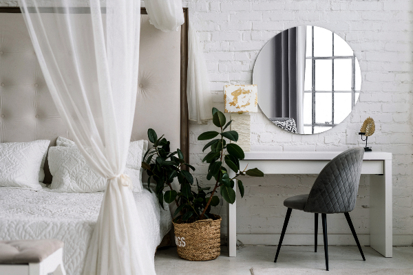 Kulaté zrcadlo bez rámu na zeď fi 60 cm