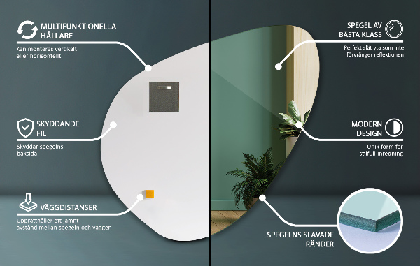 Atypické zrcadlo 58x58 cm