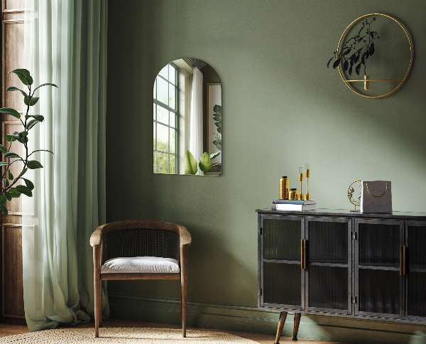 Polooválné zrcadlo dekorativní 60x100 cm