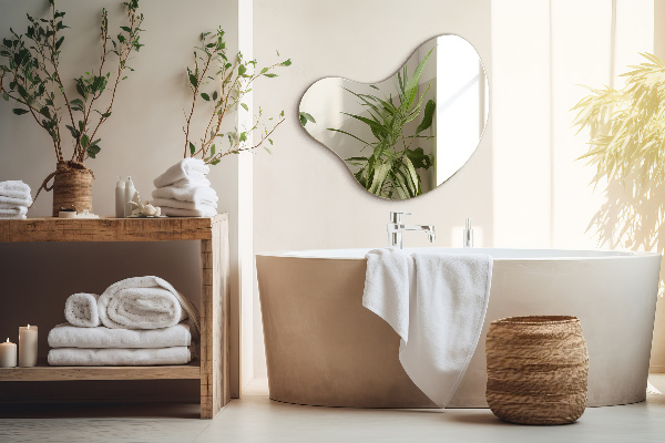 Zrcadlo atypické bez rámu 58x58 cm