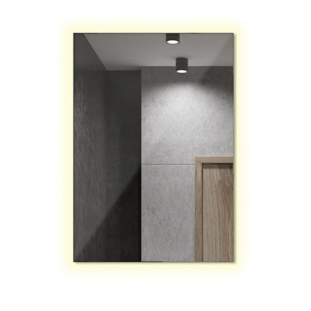 Obdélníkové koupelnové zrcadlo s osvětlením 80x60 cm