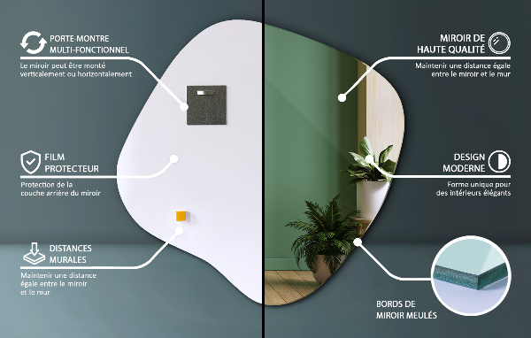 Nepravidelné zrcadlo skvrna originál 48x48 cm