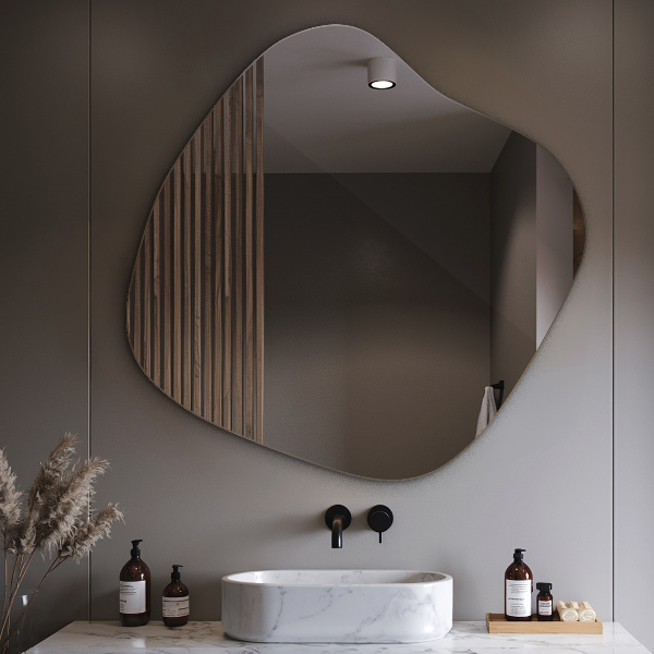 Nepravidelné zrcadlo skvrna originál 48x48 cm