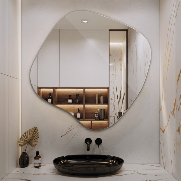 Nepravidelné zrcadlo skvrna originál 58x59 cm