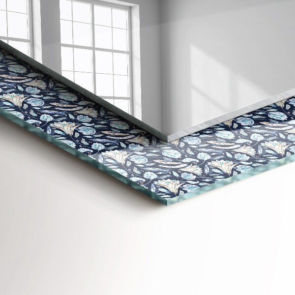 Zrkadlo s motívom Modrý květinový vzor