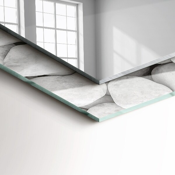 Zrkadlo s motívom Bílé hladké kameny