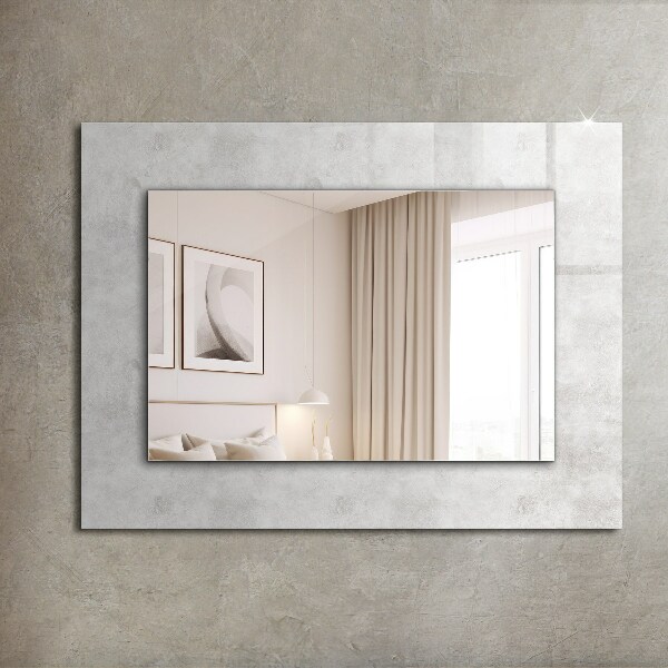 Zrkadlo rám s potlačou Šedý vzor textury