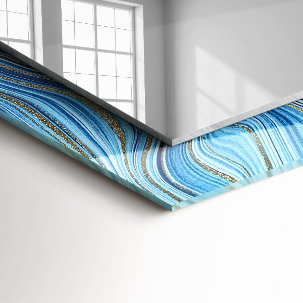 Ozdobné zrkadlo Abstraktní modrý vzor