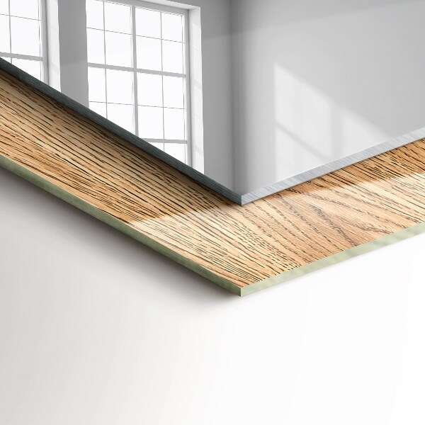 Dekoračné zrkadlo na stenu Dřevěná textura