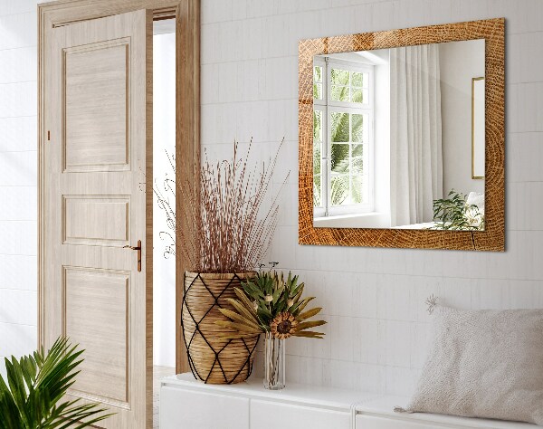 Zrkadlo rám s potlačou Průřez letokruhy kmene stromu