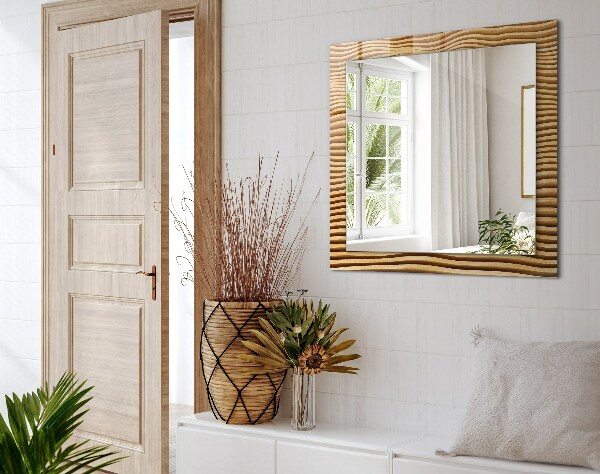 Zrkadlo s potlačeným rámom Vlny dřeva