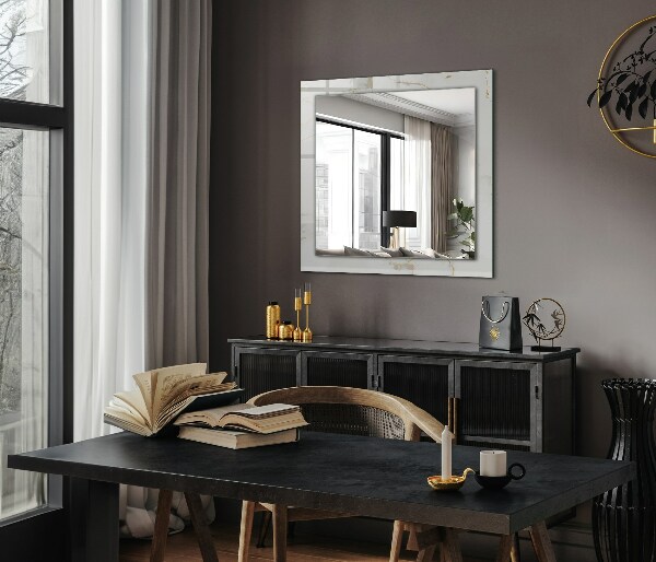 Ozdobné zrkadlo Bílý mramorový vzor