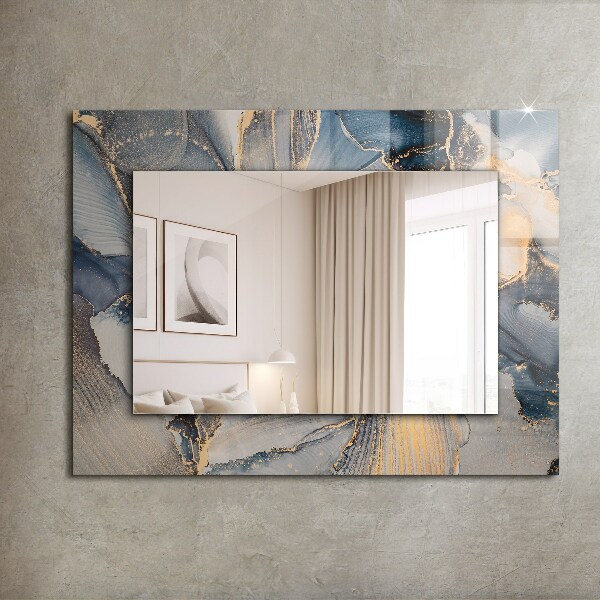 Zrkadlo rám s potlačou Abstraktní umění modrá