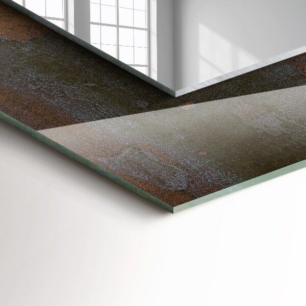 Ozdobné zrkadlo Módní rezavý kov