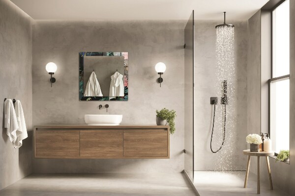 Zrkadlo s potlačeným rámom Tygři v džungli a papoušci